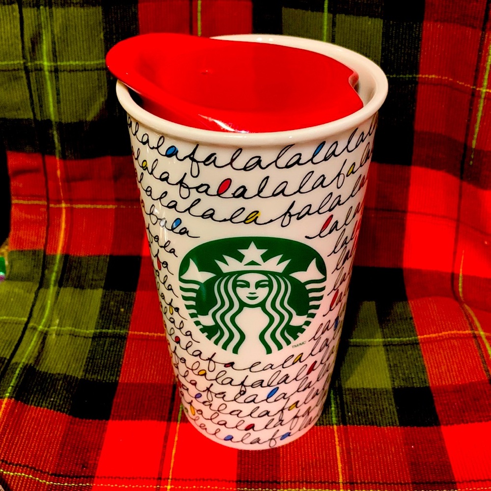 2011 Rare Starbucks Falala Ceramic Travel Mug